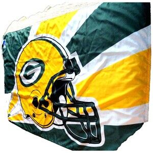 Green Bay Packers Flag Banner Tapestry Emerson Officially Licensed RARE 3'x5'